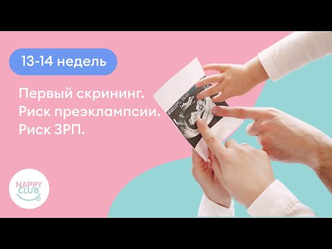 Видео: 13-14 недель. Первый скрининг. Риск преэклампсии. Риск ЗРП.