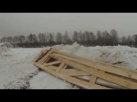 Видео: КФХ "Герефорд" - Строительство навеса для скота ч.1