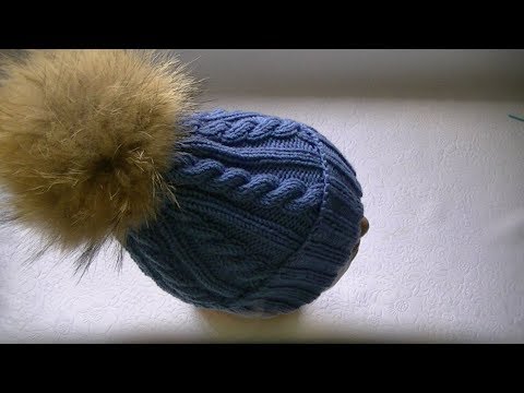 Видео: Вяжем шапку с косами.