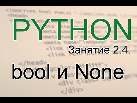 Видео: Python - bool и None