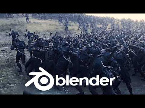 Видео: Симуляция 100 000 солдат в блендере!