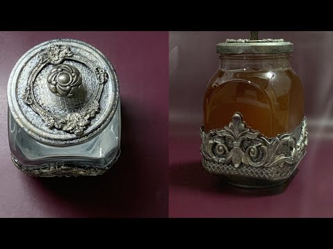 Видео: We make a silver one from a glass jar . Из стеклянной банки делаем серебряную .