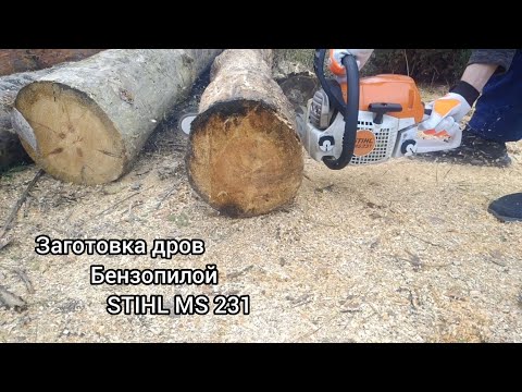 Видео: Бензопила 👉 STIHL MS 231👈🔥 Заготовка дров. Сосна