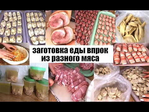 Видео: ЗАГОТОВКА ЕДЫ ВПРОК  В МОРОЗИЛКУ! Простые вкусные рецепты из разного мяса!