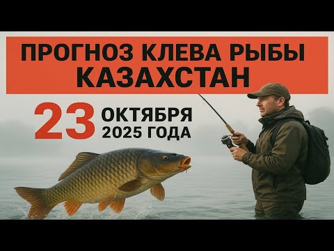 Видео: ПРОГНОЗ КЛЁВА в Казахстане на 23 октября 2025 года: Бросай все и на рыбалку!