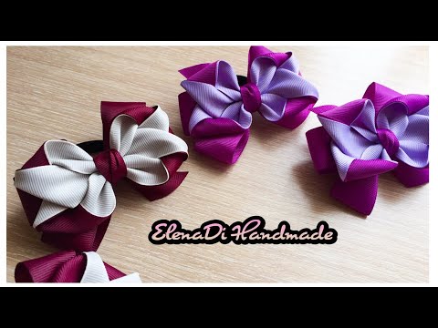 Видео: Оригинальные бантики всего из репсовой ленты двух цветов