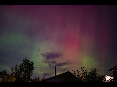 Видео: Наблюдаем северное сияние г. Березники Пермский край