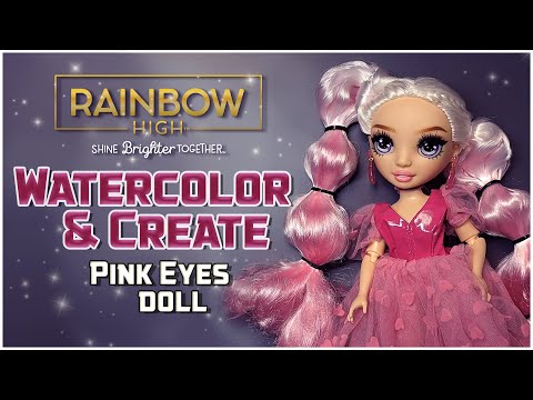 Видео: ✨Обзор куклы Rainbow high ✨ WaterColor & Create Pink Eyes ✨