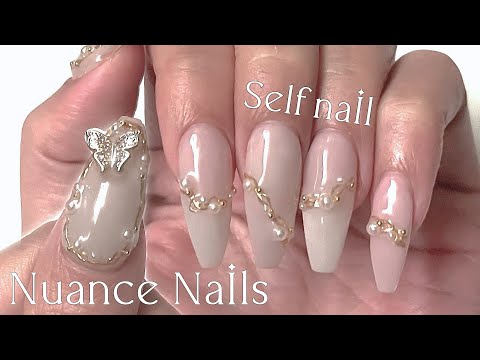 Видео: SUB) Невинный и женственный оттенок Осенний ноготь ✧ ˖˚˳⊹/ Самонаращивание, Self nails