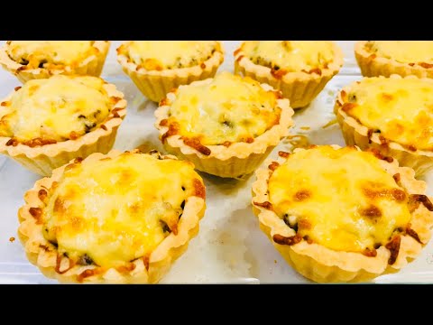 Видео: БЕСПОДОБНАЯ ЗАКУСКА. Жульен из курицы и грибов в тарталетках. ВКУСНО и в горячем, и в холодном виде.
