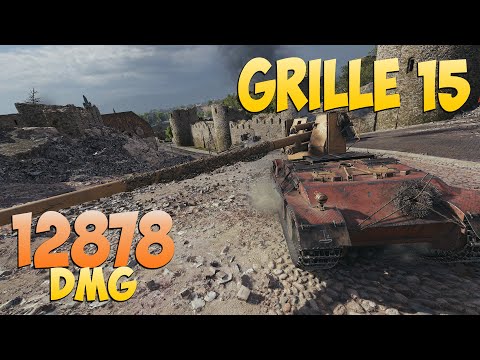 Видео: Grille 15 - 4 Kills 12.8K DMG - Напряженный бой! - Мир Танков