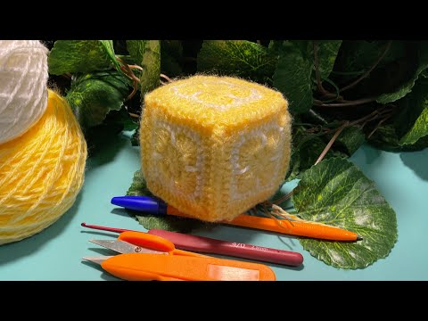 Видео: Knitting. A cube for the development of fine motor skills/Вязаный кубик для развития мелкой моторики