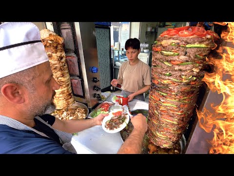 Видео: Самая уникальная еда в Стамбуле 🇹🇷 редкой турецкой уличной еды голова ягненка + овощной шашлык