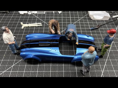 Видео: Обновление сборки Revell Shelby 427 Cobra 1. Линии и детали пресс-формы.
