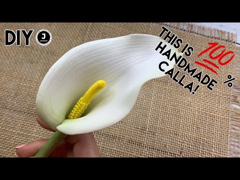 Видео: DIY🌸. Как сделать. Белая Калла из зефирного фоамирана