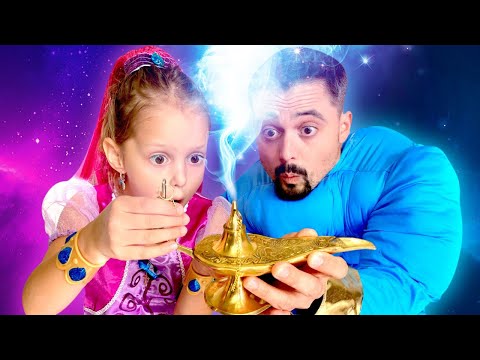 Видео: Волшебная Лампа с Джином! Кому достанутся 3 желания: Амельке или Папе?