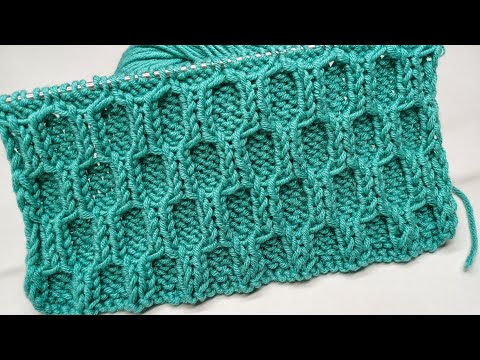 Видео: Узор спицами "Ячейки"! Универсальный узор🧺/Simple universal knitting pattern!