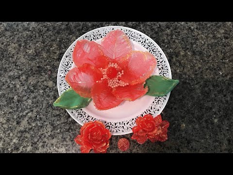 Видео: Isomalt flowers in molds🌺 Цветы из изомальта в молдах. Техника приготовления🌺