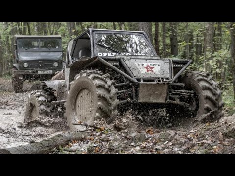 Видео: 48-е колеса, трансмиссия БТР, V8 от Корвета - такого вы точно не видели!