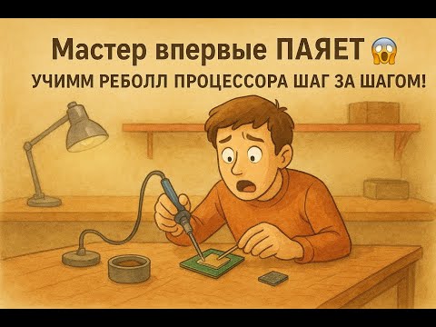 Видео: Мастер впервые ПАЯЕТ 😱 | Учим реболлу процессора шаг за шагом!