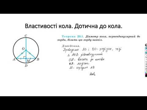 Видео: Властивості кола. Дотична до кола.