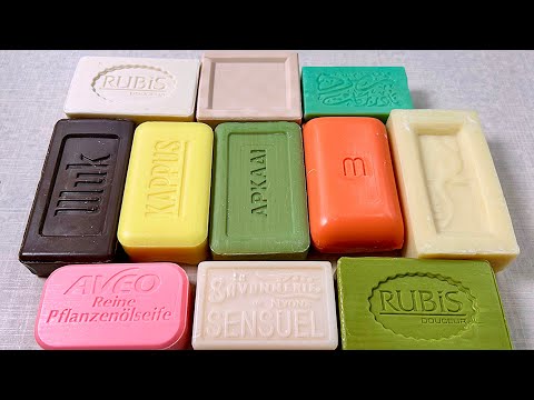 Видео: ASMR soap cutting 💚 Резка мыла АСМР