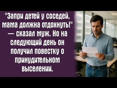 Видео: ＂Запри детей у соседей, мама должна отдохнуть!＂ — сказал муж. Но на следующий день он получил...