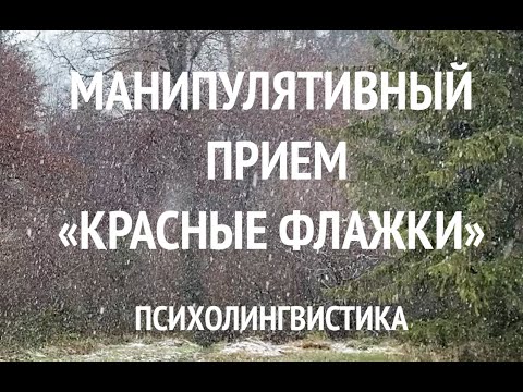 Видео: Психолингвистика. Манипулятивный прием "Красные флажки".