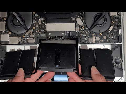 Видео: Разборка 13-дюймового MacBook Pro A1706 (середина 2017 г.) аккумулятора, трекпада, замена сенсорн...