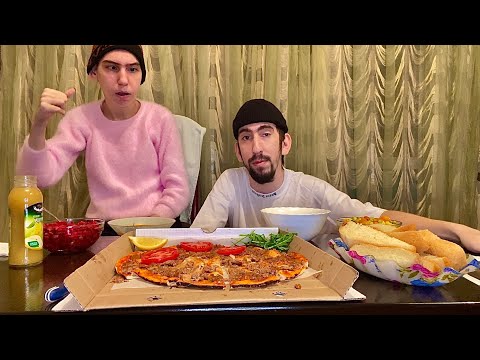 Видео: Мукбанг - Уха с Креветками, Солянка, Лахмаджун