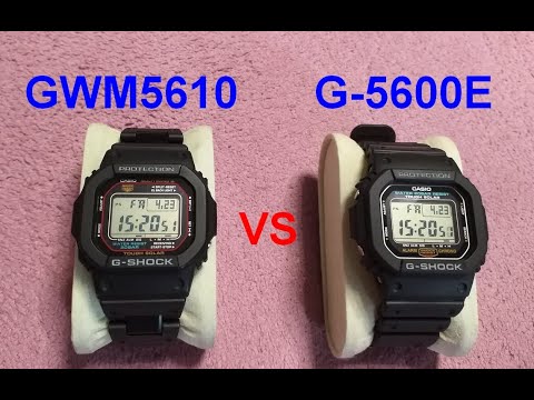 Видео: Часы Casio G-Shock GW-M5610-1ER + G-5600E-1DR сравнение.