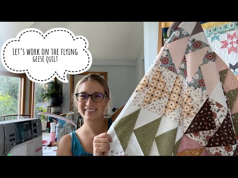 Видео: Давайте поработаем над одеялом «Летящие гуси» + советы, как не обрезать кончики «Летящих гусей»