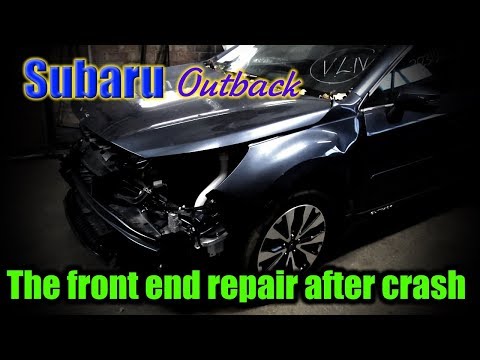 Видео: Subaru Outback. The front end repair. Ремонт переда.