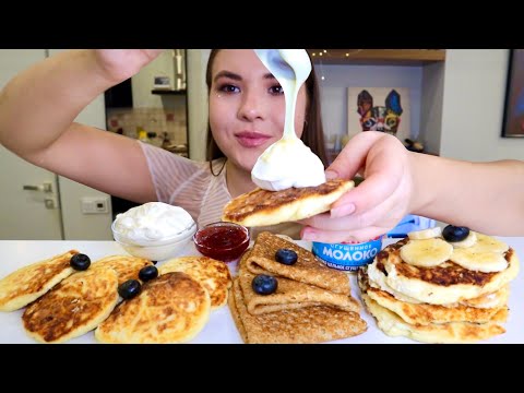 Видео: МУКБАНГ • одиночество и феминизм • сырники и блинчики со сгущенкой pancakes condensed milk Mukbang