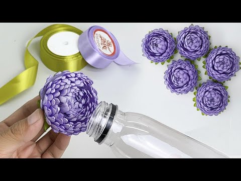 Видео: Вы не поверите, как легко с помощью этого трюка сделать хризантемы из атласной ленты.