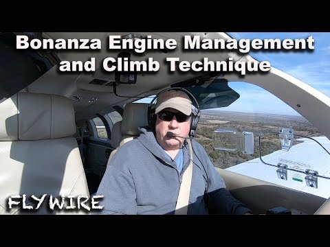 Видео: Управление двигателем и техника набора высоты на самолёте A36 Bonanza