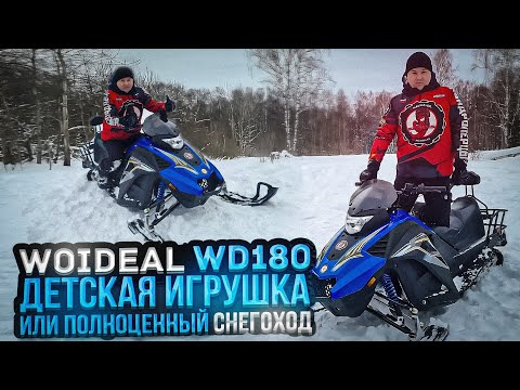 Видео: Woideal WD180 : детская игрушка или полноценный снегоход  ? Мужской и женский взгляд.