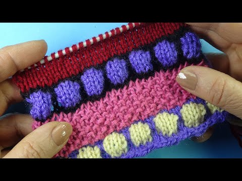 Видео: Отличный узор из остатков пряжи - Из коллекции лучших узоров спицами