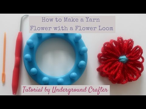 Видео: Как сделать цветок из пряжи с помощью ткацкого станка