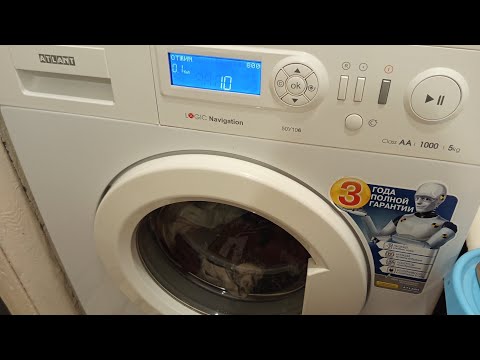 Видео: Отжим стиральной машины Атлант 50у106 5кг