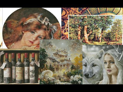 Видео: Карусель МНОГОЦВЕТКИ Круг 25)) Химера ) Вышивка крестом