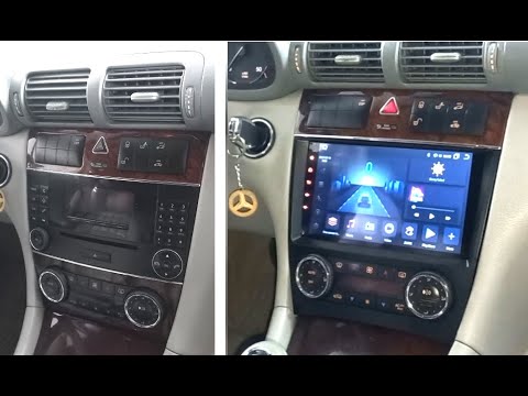 Видео: Установка магнитолы Android на Mercedes W203