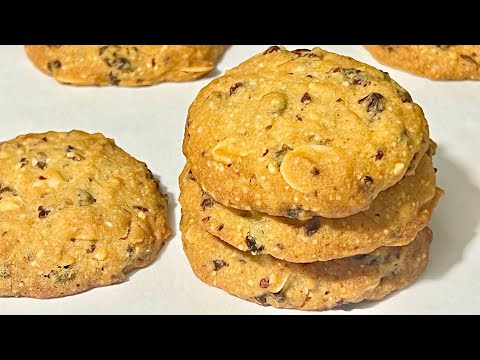 Видео: Миндальное печенье с изюмом | Простой рецепт домашнего печенья на сливочном масле