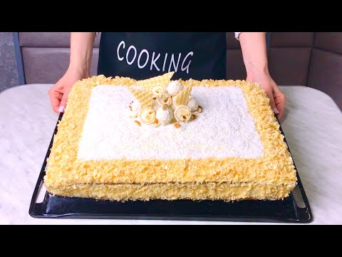 Видео: Огромный Торт РАФАЭЛЛО / Տորթ ՌԱՖԱԵԼԼՈ / Cake Raffaello