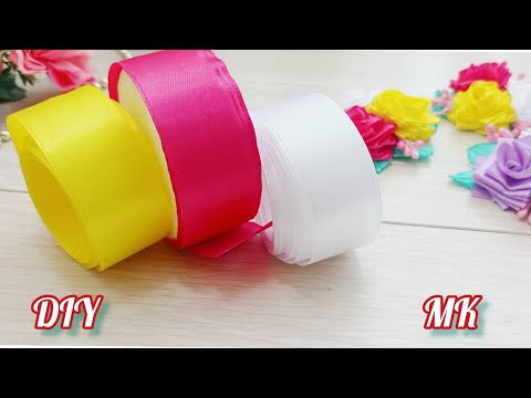 Видео: 🌹🌺МК/"Цветочный ФЕЙЕРВЕРК"  бантики из атласной ленты для модниц"🎉satin ribbon bows for fashionistas