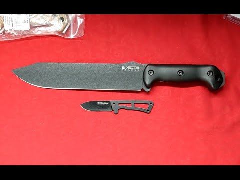 Видео: Нож Becker Combat Bowie BK9 от KA-BAR: знакомство, комплектация и установка накладок из микарты