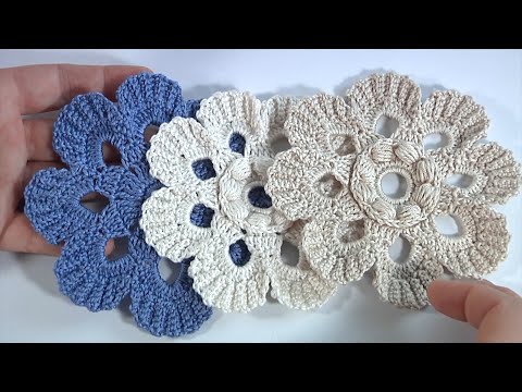 Видео: Интересно!!! Милые Цветы крючком/Мой канал на английском языке @Crochet.ElenaRugalStudio