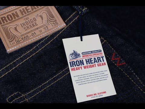 Видео: СУПЕРПЛОТНАЯ ДЕНИМА С КАЙМОЙ: Iron Heart 21 унция IH555-01 *ОБЗОР*