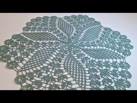 Видео: Салфетка крючком. Ажурная Салфетка. Вторая часть. Крючок.Крючок для начинающих.