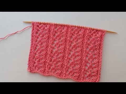 Видео: Легкий ажурный узор для летних топов, кофточек